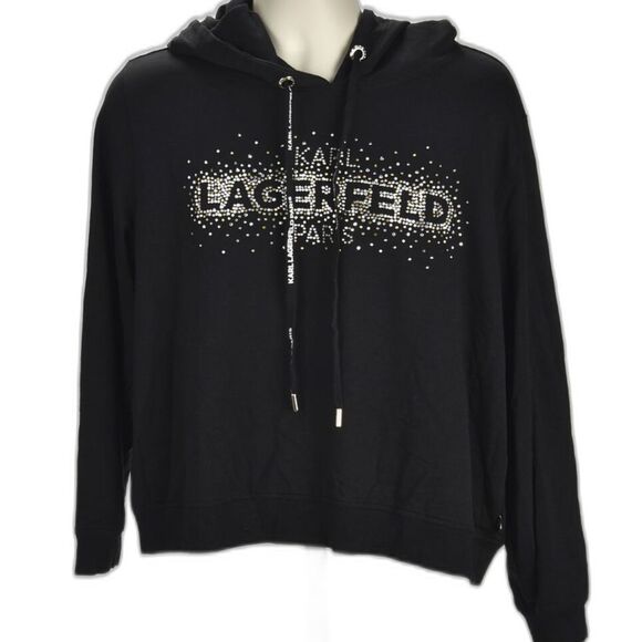 Karl Lagerfeld Tops - Karl Lagerfeld Blinged Out Insignia Sweatshirt Size L
